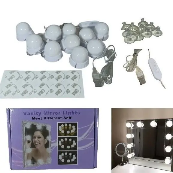 Focos LED x 10 para espejos USB