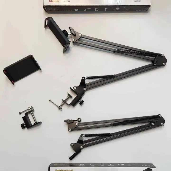 Soporte escritorio metal celular brazo articulado
