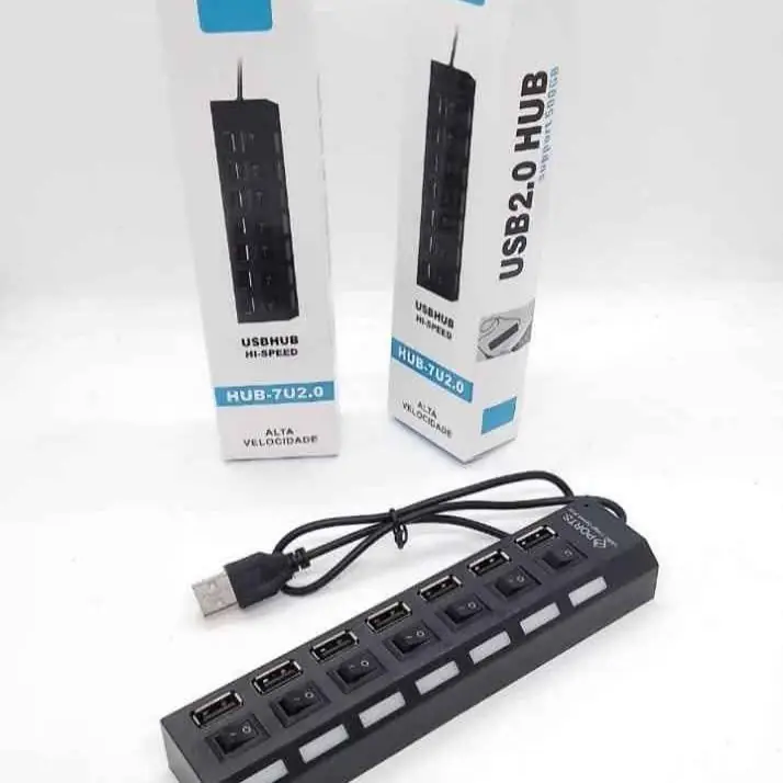 HuB 7en1 USB (Zapatilla entradas USB)