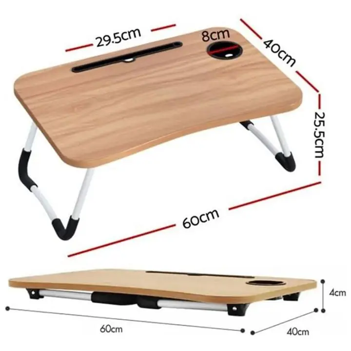 Mesa plegable desayunador bandeja c/ posa vaso