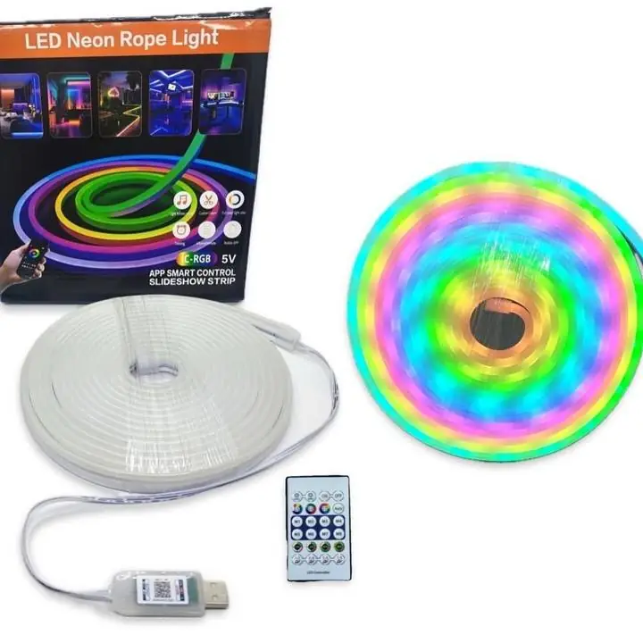 Tira Led Neón Flexible RGB 5M – Smart App + Control Remoto