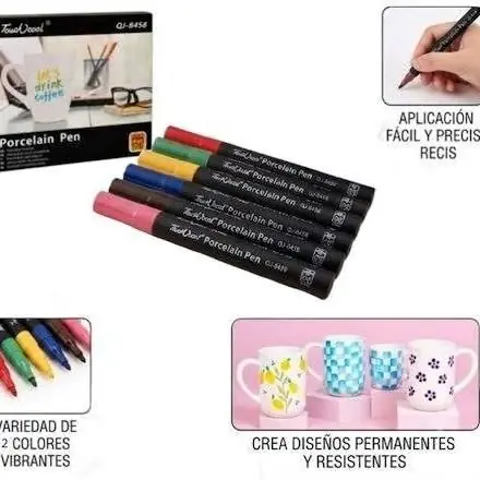 Set 12 marcadores para porcelana (nuevos en caja)