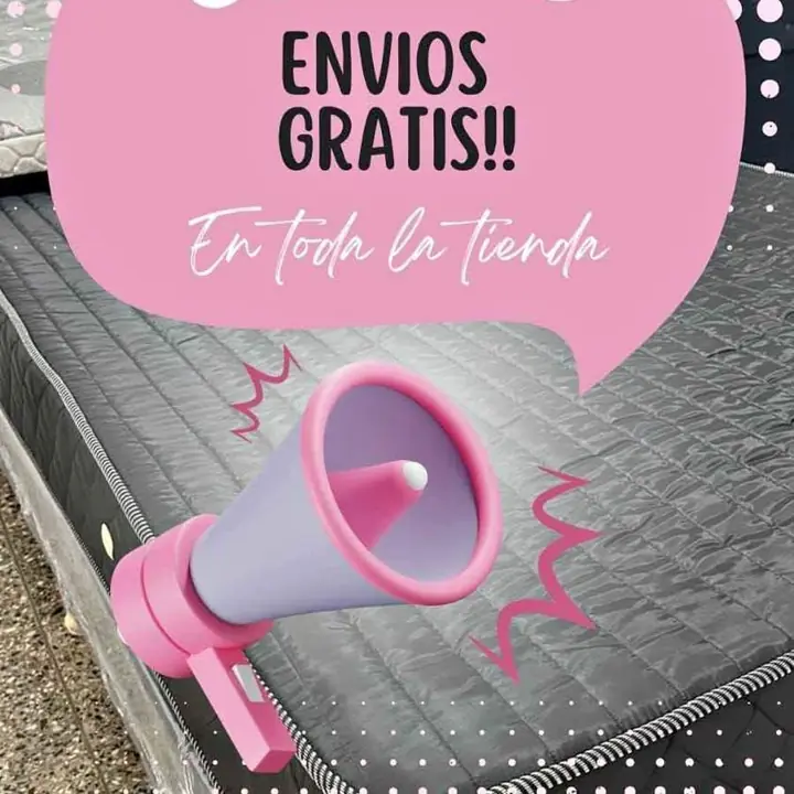 Somier promo + respaldo y almohadas