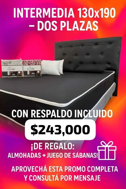 ¡Envío rápido y sin seña! somier 2 plazas