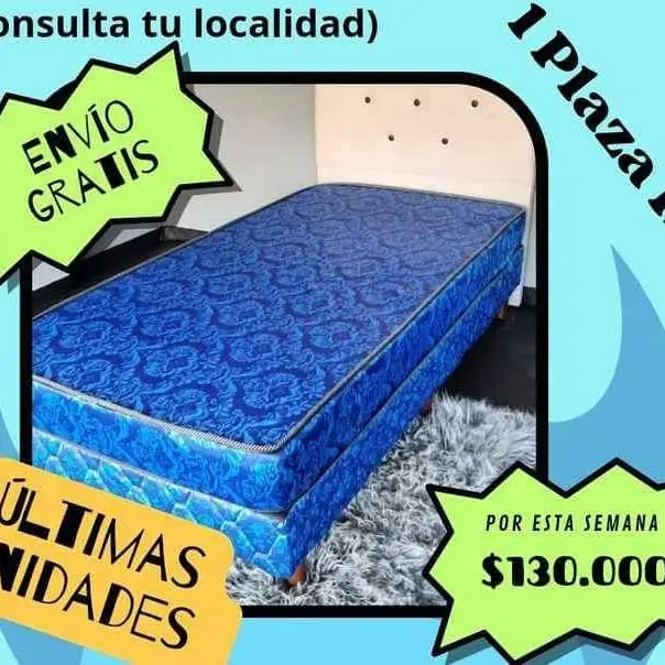 Imperdibles ofertas en somiers completos directos de fábrica + respaldo y almohadas