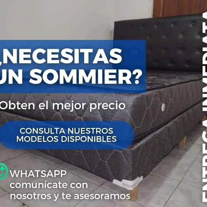 Mega liquidacion off semanal respaldo ecocuero , base y colchon + almohadas