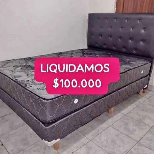 2 Plazas somiers espuma liquidamos