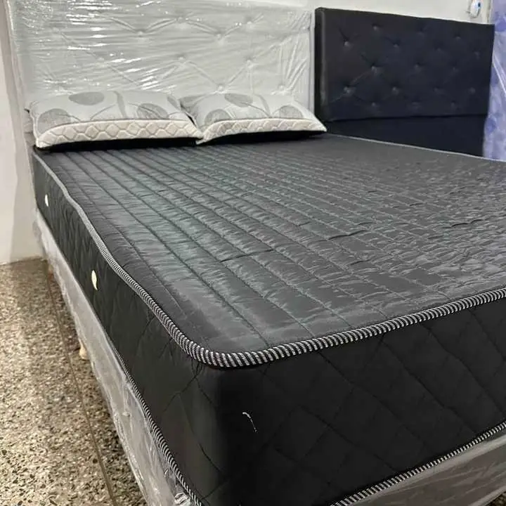 Liquido somiers base + colchon y respaldo ecocuero