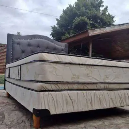 Imperdible unica promo semanal en somiers + respaldo ecocueroo y almohadas