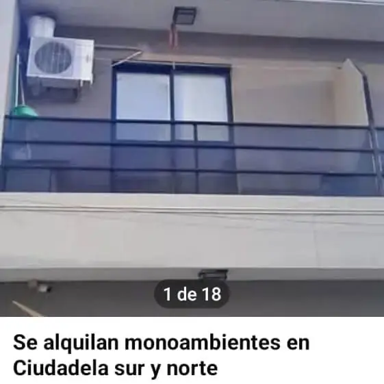 Monoambiente en alquiler en Ciudadela :sin garantía