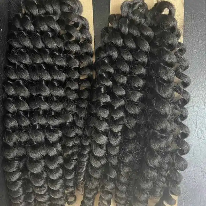 Extensiones rizadas a crochet