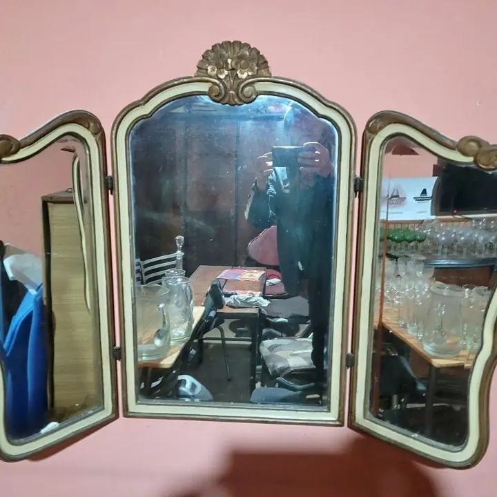 Espejo triptico antiguo provenzal Luis xv