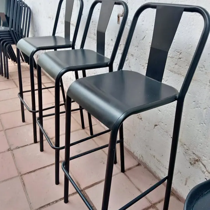 Taburete sillas altas de chapa para desayunador o barra
