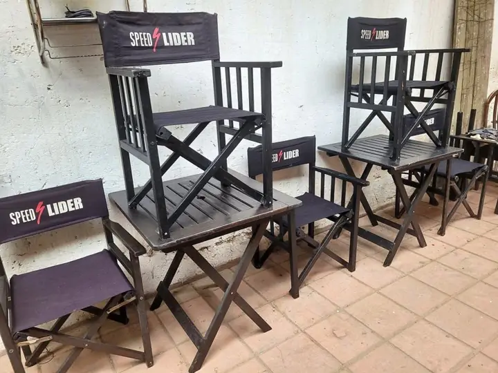 Mesa sillas plegables lindas sanas