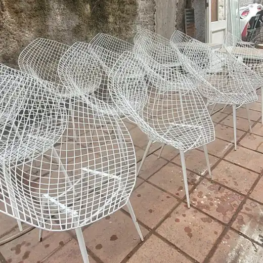 Sillones de jardín bertoia en hierro