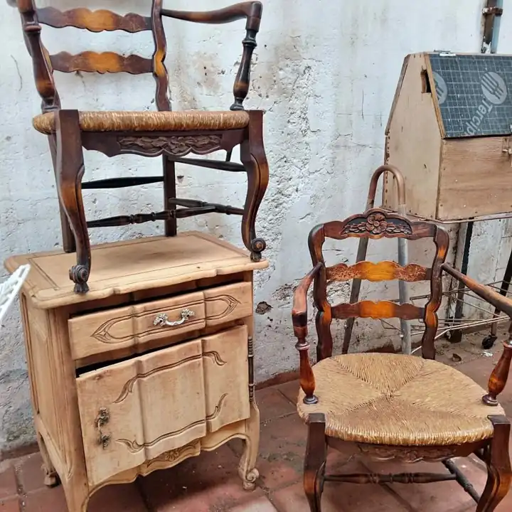 Silla petit provenzal antiguo roble