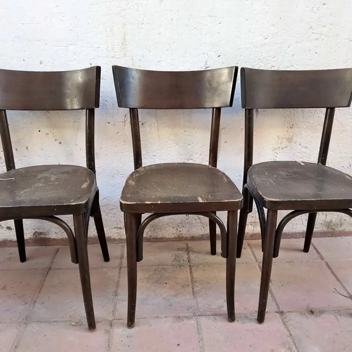 4 Sillas de bar café restaurante thonet
