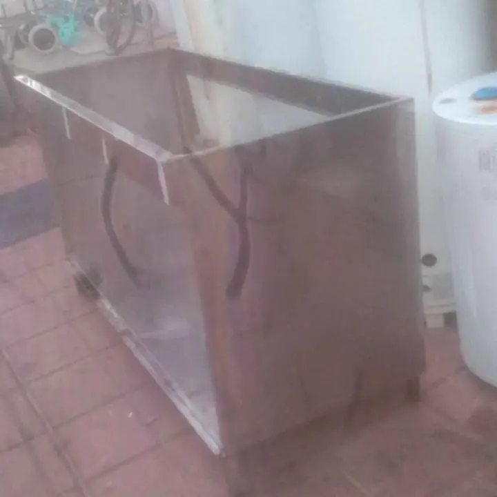 Mostrador mesa de acero inoxidable sin tapa