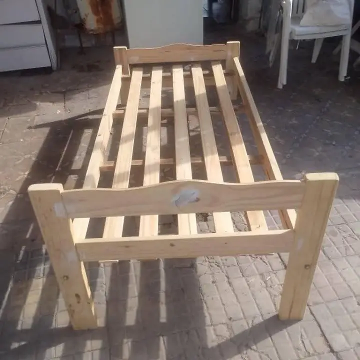 Cama de madera 1 plaza firme y sana