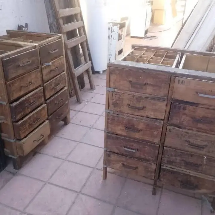 Cajonera antigua organizador de herramientas para decoración