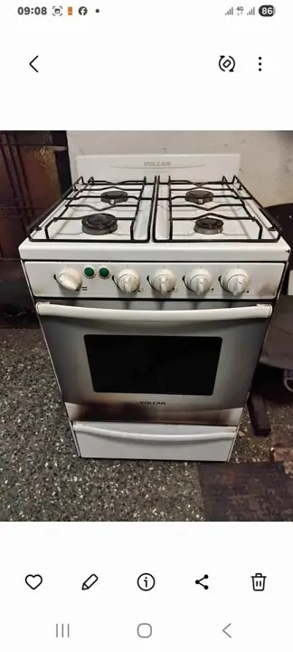 Vendo cocina. Usada funcionando bien para garrafa o gas natural