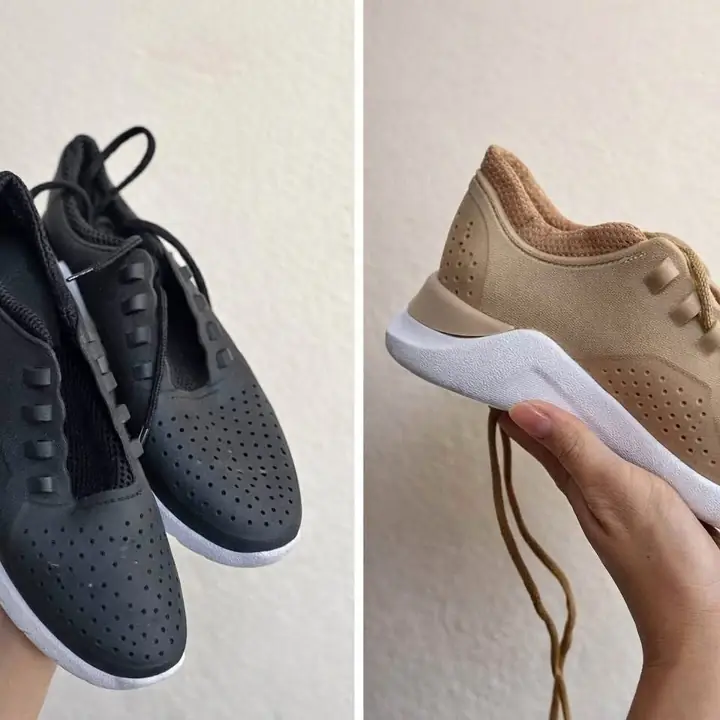 Zapatillas deportivas unisex – cómodas y livianas (negras y beige)