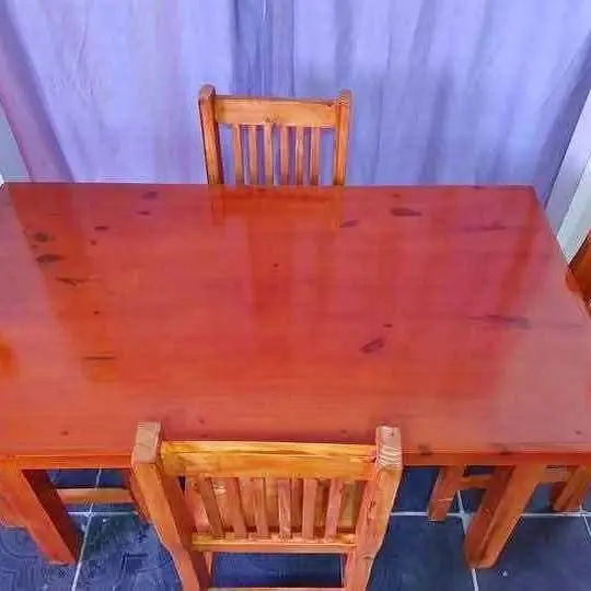 Juego de comedor de pino Mesa 1 40 x 0 80 4 Sillas hindú reforzadas Envíos a domicilio