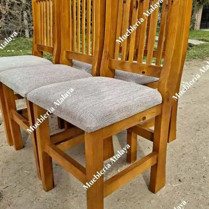 Sillas de pino hindú reforzadas tapizadas en chenille premium 4 sillas $180.000 6 sillas $220.000