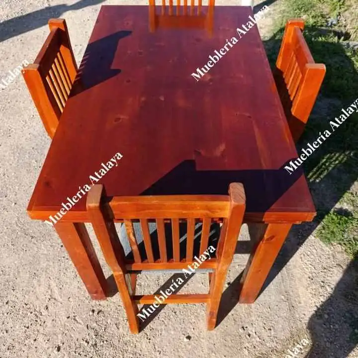 Juego de comedor Mesa 1 40 x 0 80 4 sillas tapizadas Puede ser pana ,cuerina y chenille premium S