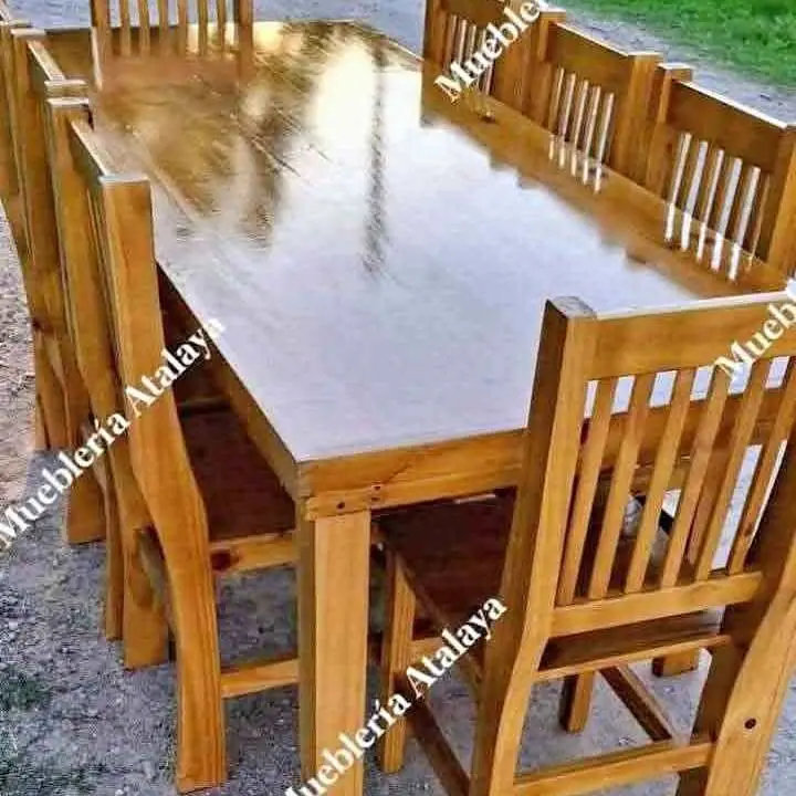 Juego de comedor de pino mesa 1 80 x 0 80 8 sillas se abona al recibir envíos a domici