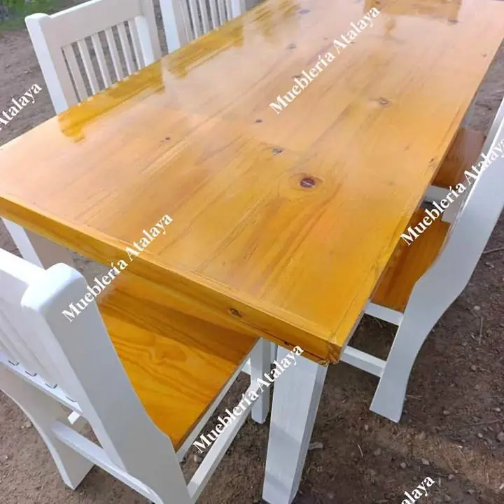 Disponible juego de comedor mesa de 1.60 x 0.80 con 6 sillas reforzadas no pedimos seña lo abonas