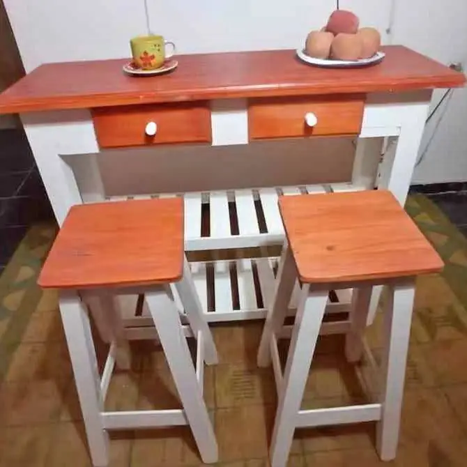 Desayunador con banquetas Abonas al recibir Envíos a domicilio