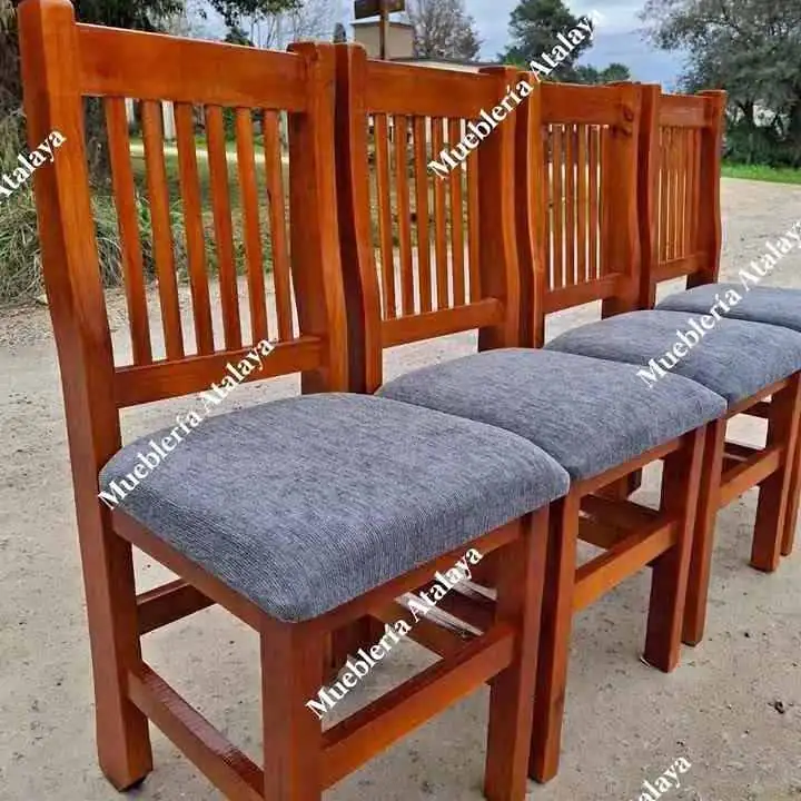 Sillas de pino hindú reforzadas tapizadas en chenille premium 4 sillas $185.000 6 sillas $225.000