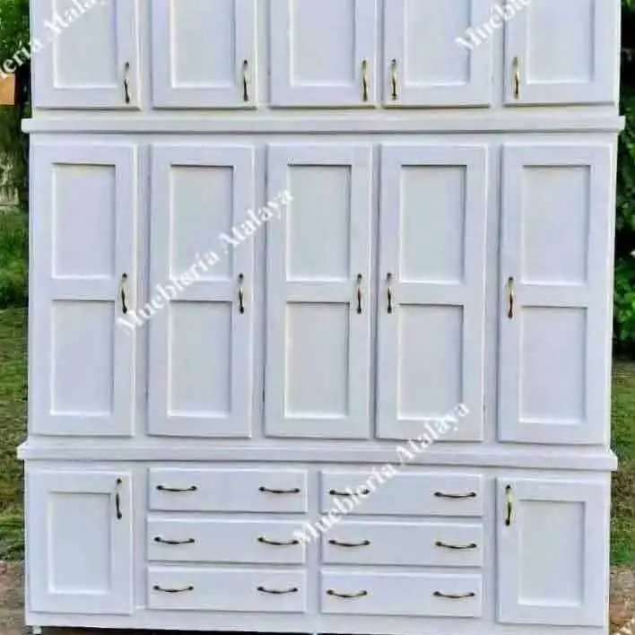 Ropero pino de 2 metros gigante y espacioso, ideal para tu habitación Terminación en sintético p