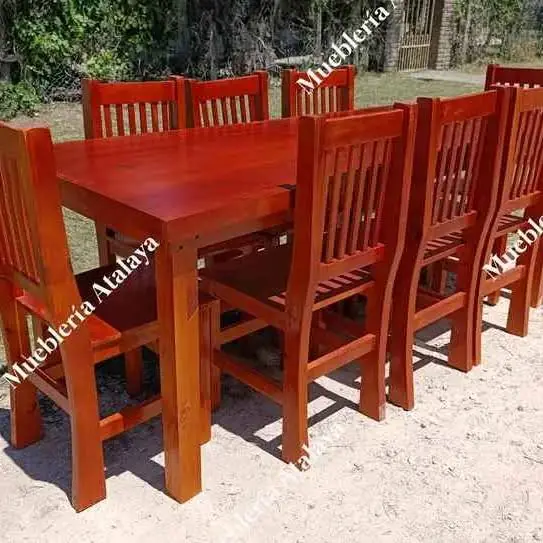 Juego de comedor de pino mesa de 1.80 con 8 sillas reforzadas No pedimos seña Hacemos envíos a do