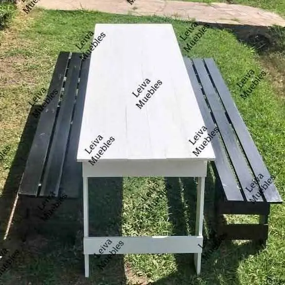 Mesa de patio con bancos patas plegables 2.0 se abona al recibir hacemos envios