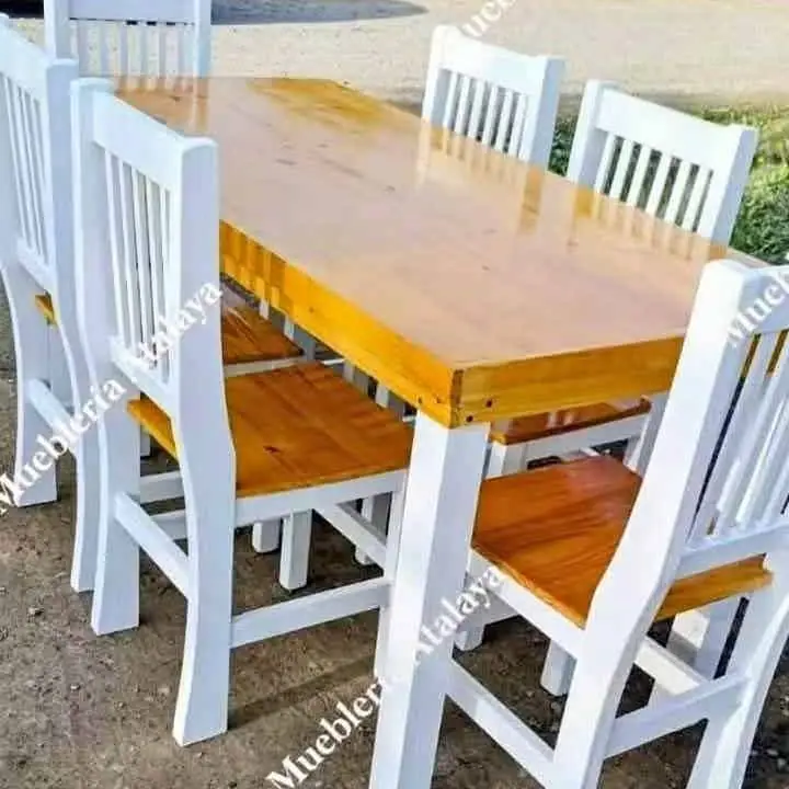 ¡Sorprendé a mamá en su día! Juegos de comedor de pino, ideales para renovar tu hogar y