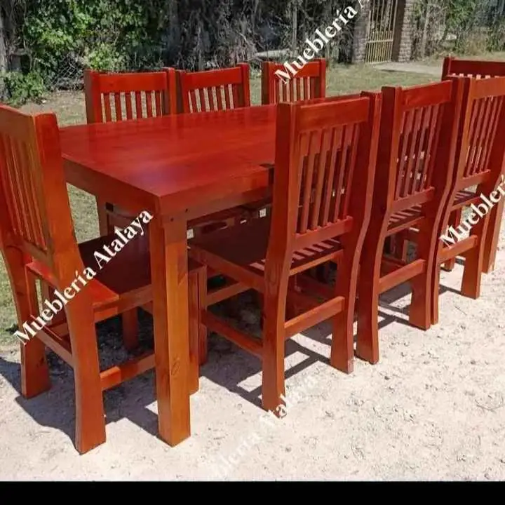Juego de comedor de pino mesa 1 80 x 0 80 8 sillas envíos a domicilio