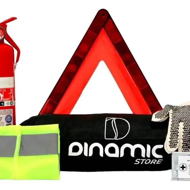 Kit de Seguridad Auto Premium Matafuego Chaleco Vtv 6 en 1