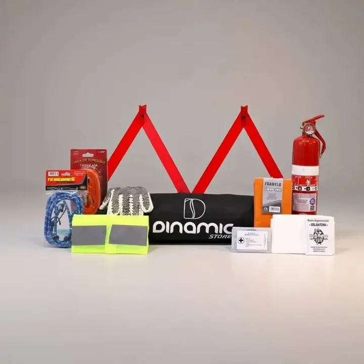 Kit Seguridad Auto 10 en 1 Chaleco Baliza Matafuego Apto Vtv