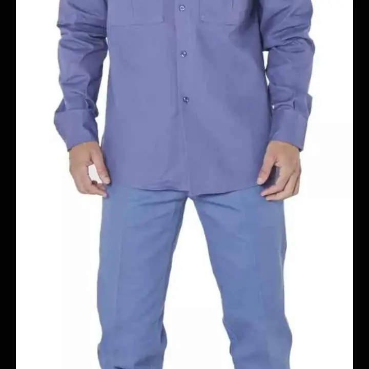 Conjunto camisa y pantalón solo en azulino y azul marino (talles disponible en descripción)