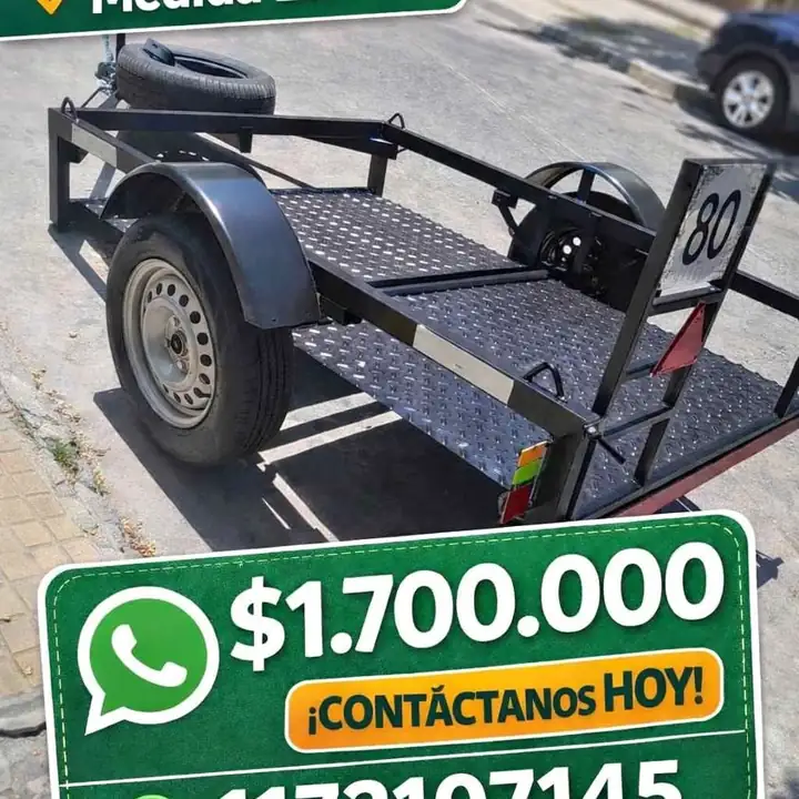 Vendo trailer 2 metro x 1.30 completo con cubiertas luces incluida!
