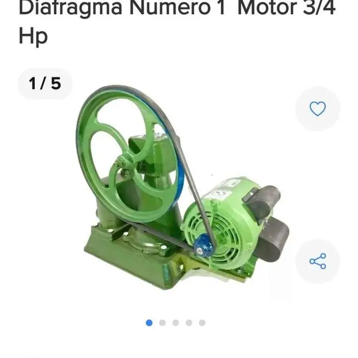 Bomba bombeadora diafragma N1 con motor 3/4 menos d 1 mes d uso