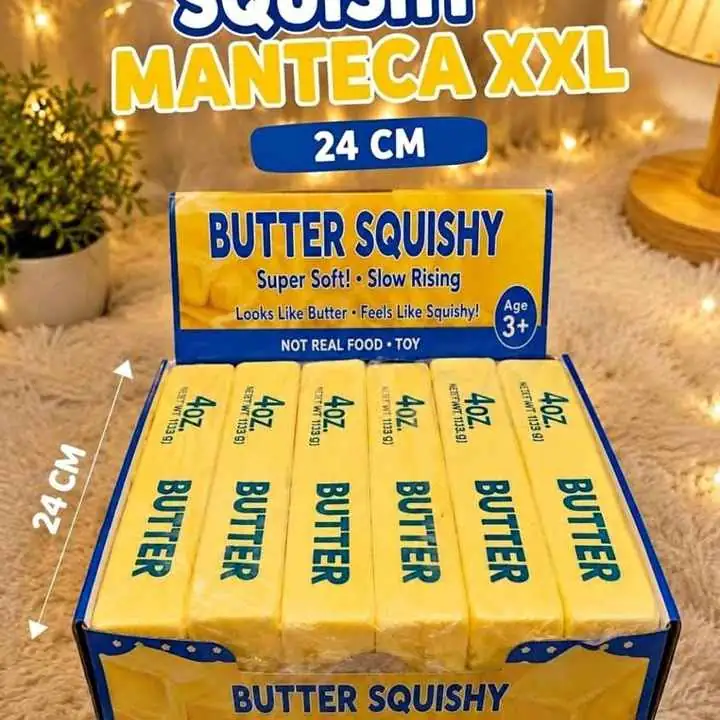 Squishy Manteca XXL ¡Súper grande! Mide 24 cm