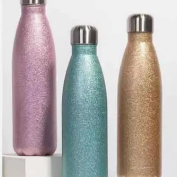 Botella Termica con Brillos Hermosa