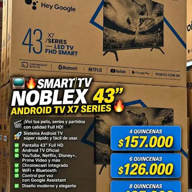 Smarts nuevos con garantía marca noblex , rca y más requisitos a pagar accesibles y en cuotas