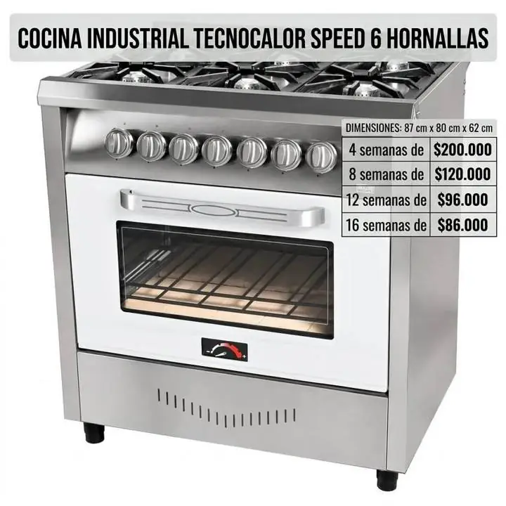 Cocina Industrial 6 Hornallas