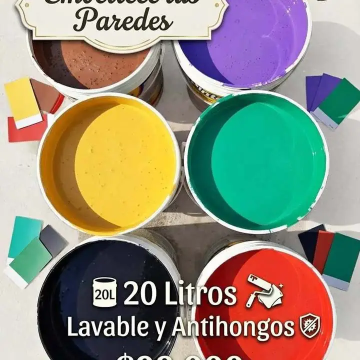 20 Litros pintura látex lavable de color antihongos $98.000 envíos a domicilio