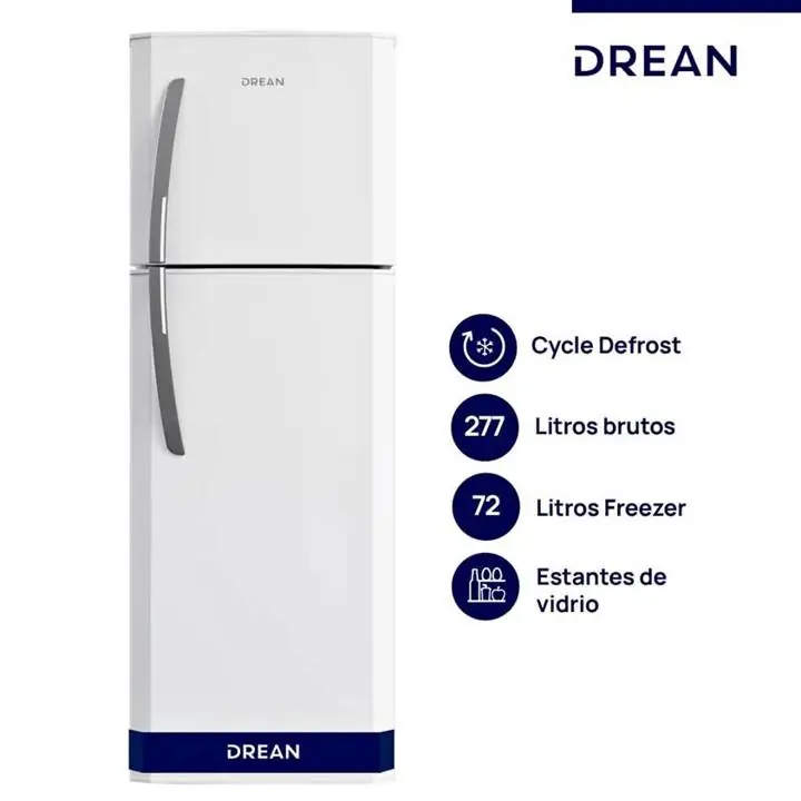 Heladera con freezer Cíclica 277 L Blanca Drean