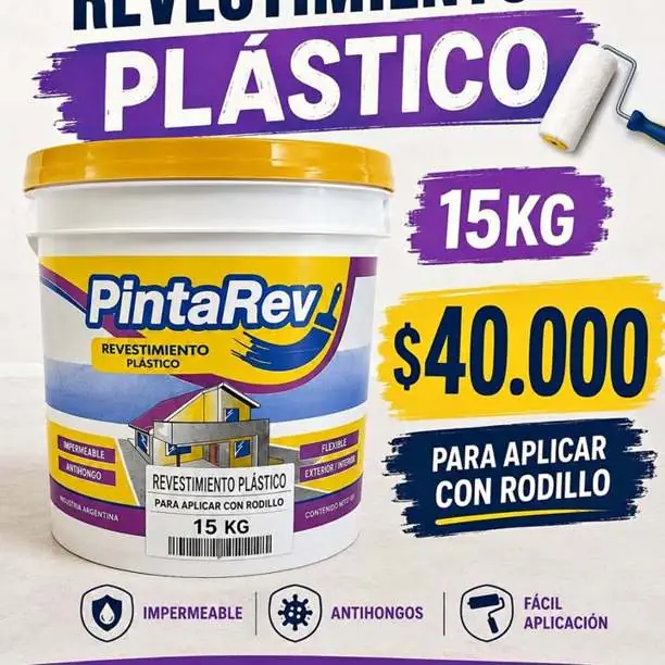 Revestimiento símil tarquini 15kg $40.000 a rodillo o llana envíos a domicilio